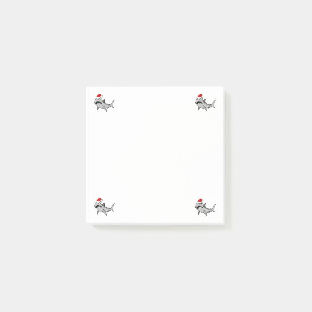 Santa Shark Post It Notes (Front)