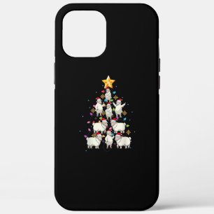 Santa Sheep Christmas Tree Lights Funny Sheep Gift iPhone 12 Pro Max Case