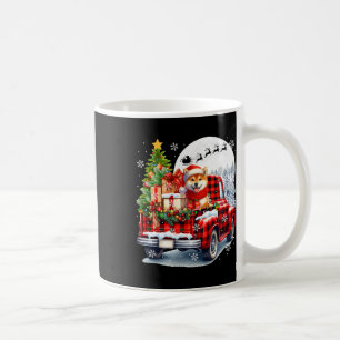 Santa Shiba Inu On Pickup Truck Christmas Owner Ki Coffee Mug