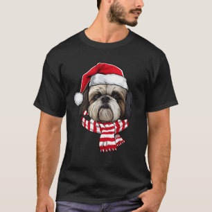 Santa Shih Tzu Christmas Dog Lover Men Women Kids  T-Shirt