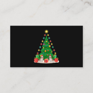 Santa Shih Tzu Dog Christmas Tree Funny Xmas Gift Enclosure Card