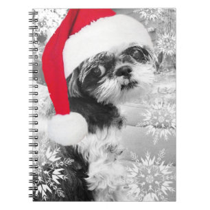 Santa Shih Tzu Girl Notebook