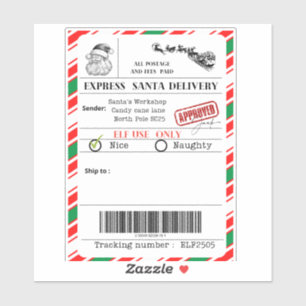 Santa shipping label