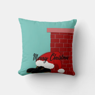 santa shoes chimney cushion
