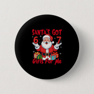 Santa Six Seven Meme Christmas Gen Z Meme  6 Cm Round Badge