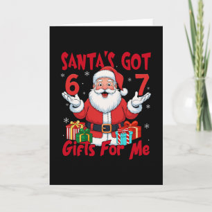 Santa Six Seven Meme Christmas Gen Z Meme  Card