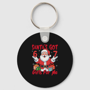 Santa Six Seven Meme Christmas Gen Z Meme  Key Ring