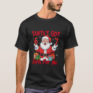 Santa Six Seven Meme Christmas Gen Z Meme T-Shirt