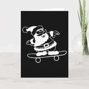 Santa Skateboard Christmas Pajama X-mas Skateboard Card