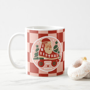 Santa Skates Retro Roller Skating Christmas Coffee Mug