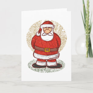 Santa sketch holiday card