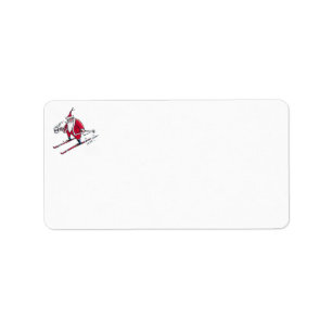 Santa Skiing address labels