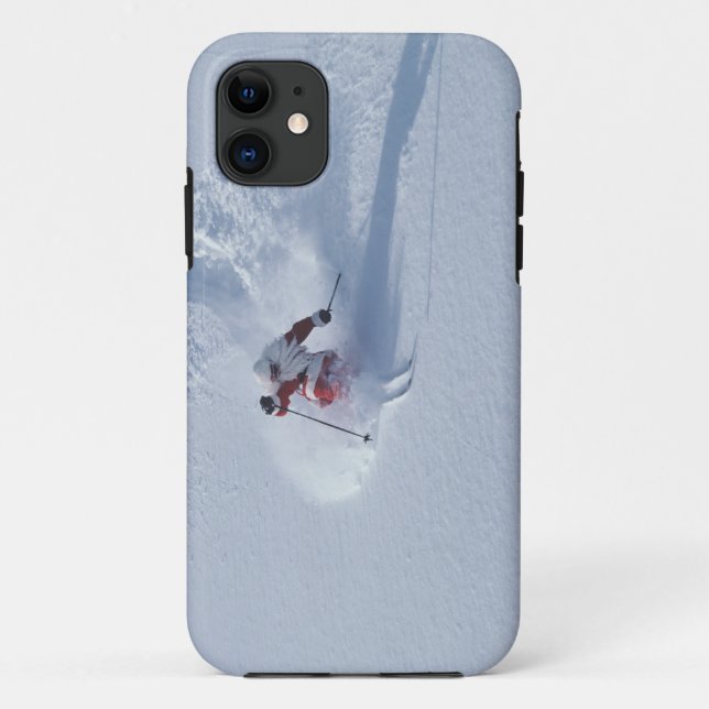 Santa Skiing at Snowbird Ski Resort, Wasatch Case-Mate iPhone Case (Back)
