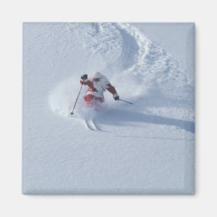 Santa Skiing at Snowbird Ski Resort, Wasatch Magnet
