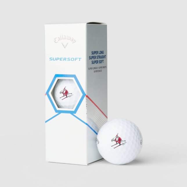 Santa Skiing Callaway Supersoft golf balls 3 pk (Packaging)