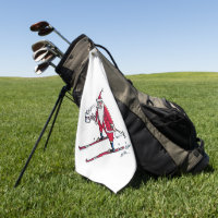 Santa Skiing golf towel