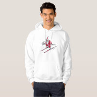 Santa Skiing hooded sweatshirt