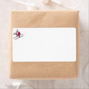 Santa Skiing shipping labels