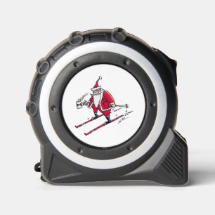 Santa Skiing tape measure 1