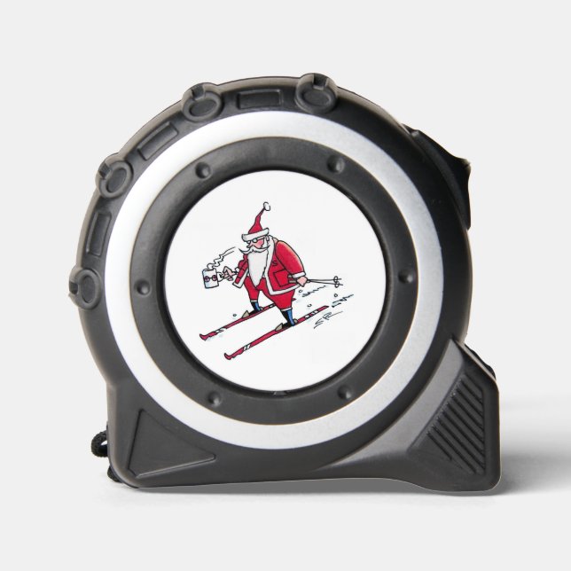 Santa Skiing tape measure 1 (Front)