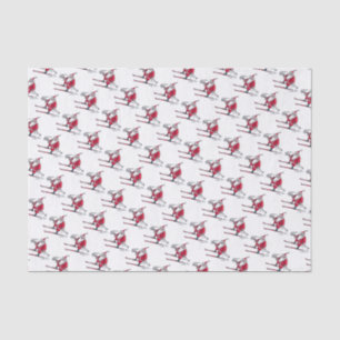 Santa Skiing tissue paper