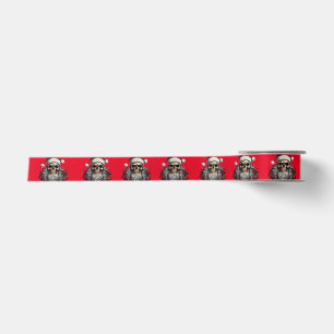 Santa Skull Gift Ribbon (Red) Satin Ribbon