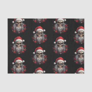 Santa Skull Gift Tissue (Black) Paper