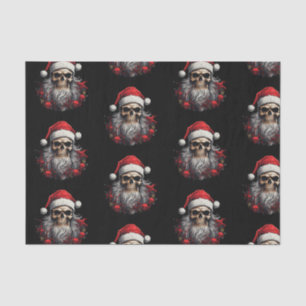 Santa Skull Gift Tissue (Black) Tissue Paper