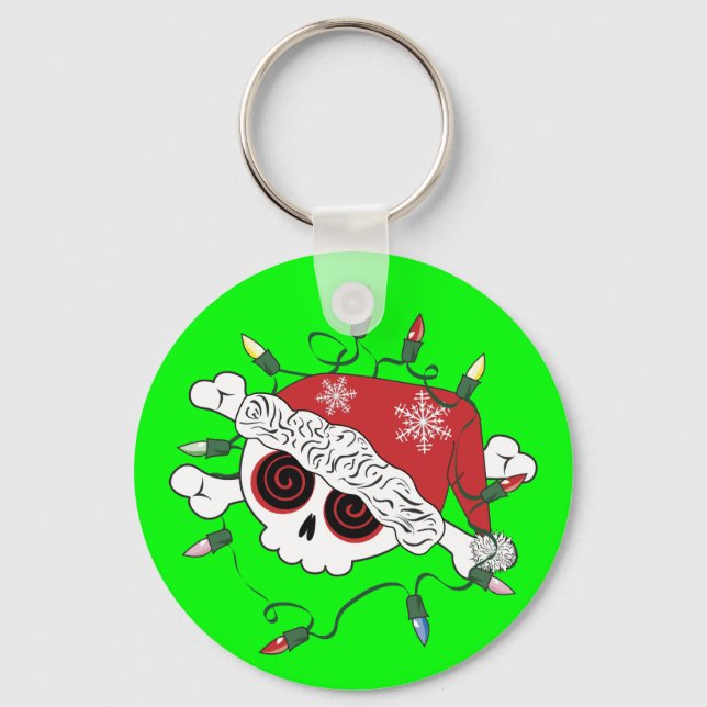 Santa Skull Key Ring (Front)