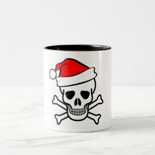 santa skull mug