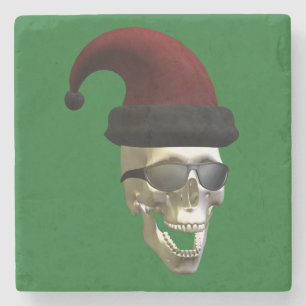 Santa Skull Stone Coaster