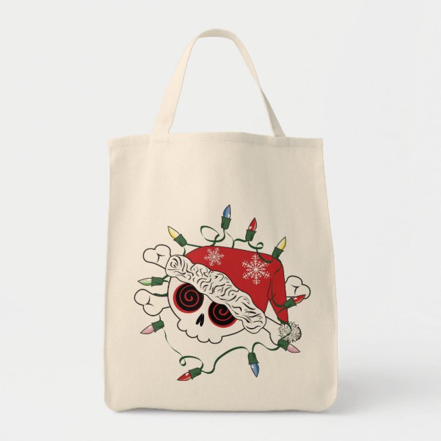 Santa Skull Tote Bag (Front)