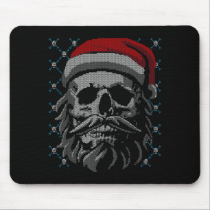 Santa Skull Ugly Christmas Santa Lover Y Christmas Mouse Pad