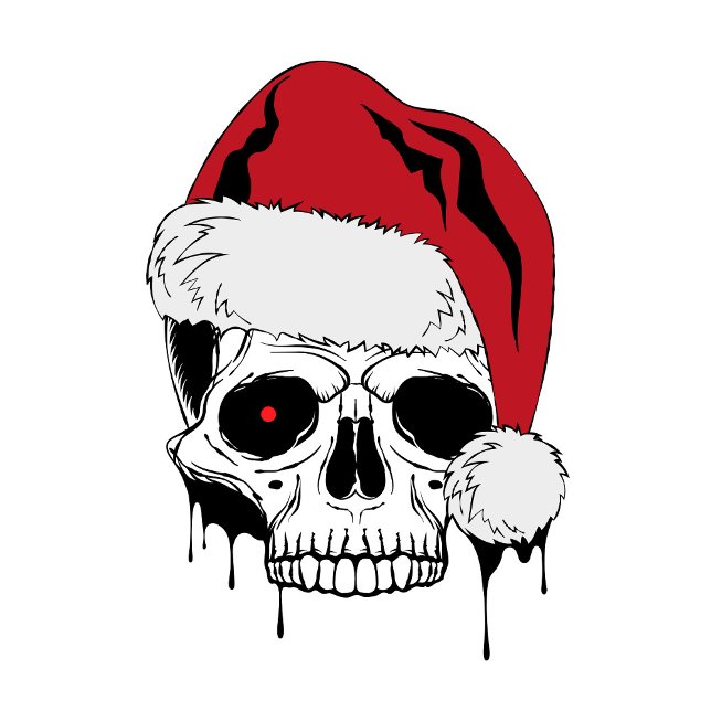 Santa Skulls and Stripes Wrapping Paper (Creator Uploaded)
