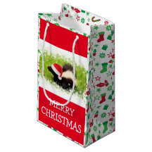 Santa Skunk With Christmas Pattern