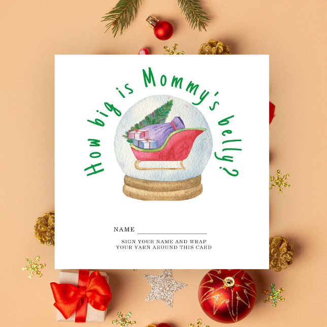 Santa sled - how big is mummy's belly enclosure card (Creator Uploaded)