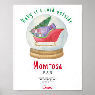 Santa sled - mum-osa bar poster