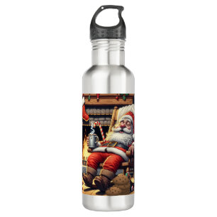 Santa sleeping Christmas 710 Ml Water Bottle