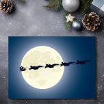 Santa, Sleigh and F-18 Military Jets Christmas Holiday Card<br><div class="desc">This patriotic military holiday Christmas greeting card features Santa Claus and his sleigh pulled by a team of F-18 Super Hornet jets with a full moon background.  Inside Greeting - "Wishing You a Merry Christmas and a Happy New Year".  The greeting can be personalised to read as you wish.</div>