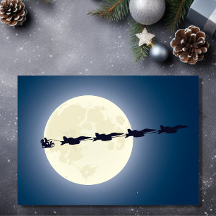 Santa, Sleigh and F-18 Military Jets Christmas Holiday Card
