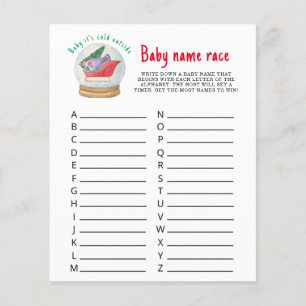 Santa sleigh - Baby name race game