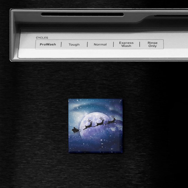 Santa Sleigh | Fantasy Galaxy Christmas Night Sky Magnet (Creator Uploaded)