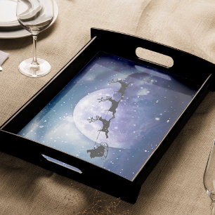 Santa Sleigh   Fantasy Galaxy Christmas Night Sky Tissue Paper