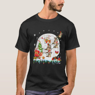 Santa Sleigh Reindeer Elf Platypuses Carrying Xmas T-Shirt