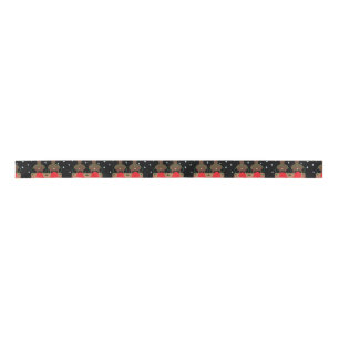 SANTA SLEIGH & REINDEER SATIN RIBBON