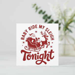 Santa Sleigh Snarky Christmas Sarcastic Humour Holiday Card