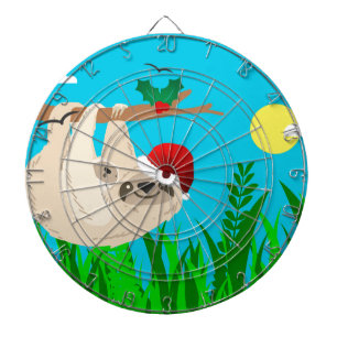 santa sloth dartboard