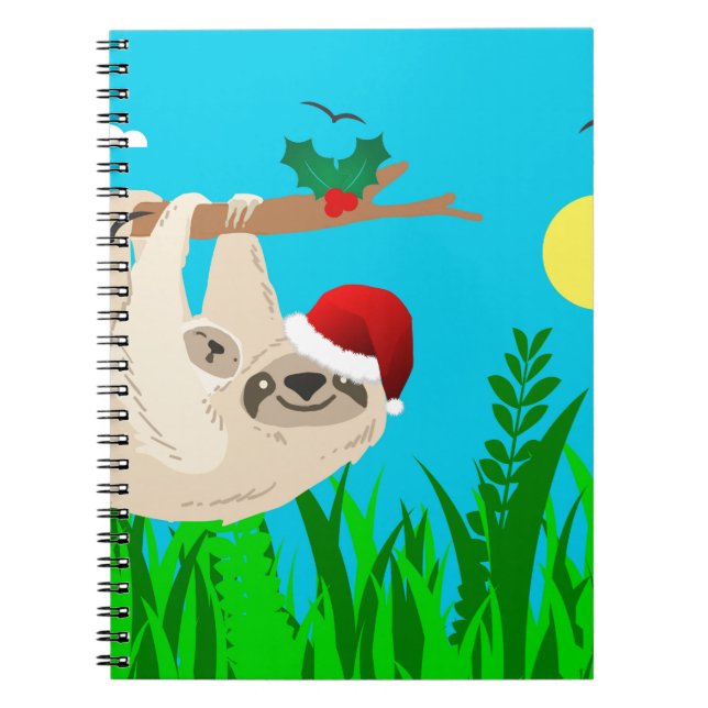 santa sloth notebook (Front)