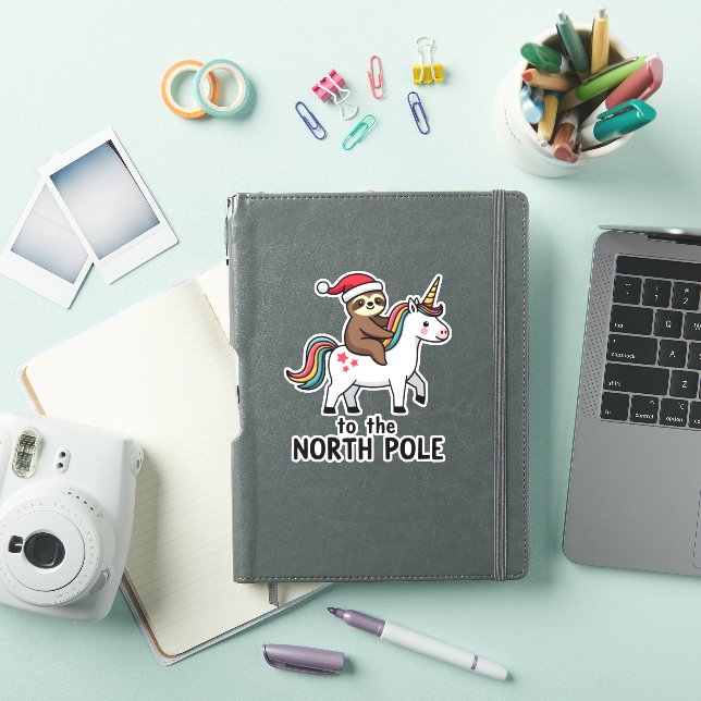 Santa Sloth Riding Unicorn Funny Girl Christmas T- (iPad Cover)