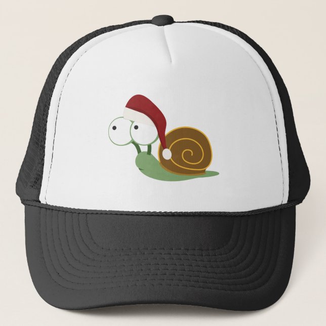 Santa Snail Trucker Hat (Front)